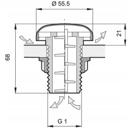 Vėdinimo vožtuvas dangčiui
