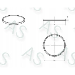 Purkštuvo galvutės vožtuvo membrana 21x1 2mm