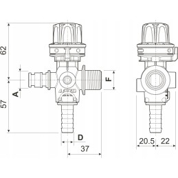 Slėgio reguliatorius 1 2 x1 2 x13 mm arag