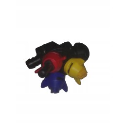 Trijų padėčių besisukanti purkštuvo galvutė