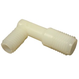 Spindulio purkštuvo alkūnė turi vamzdelį