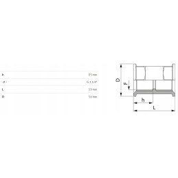 Jungties nipelio vidinis sriegis 1 1 4 arag