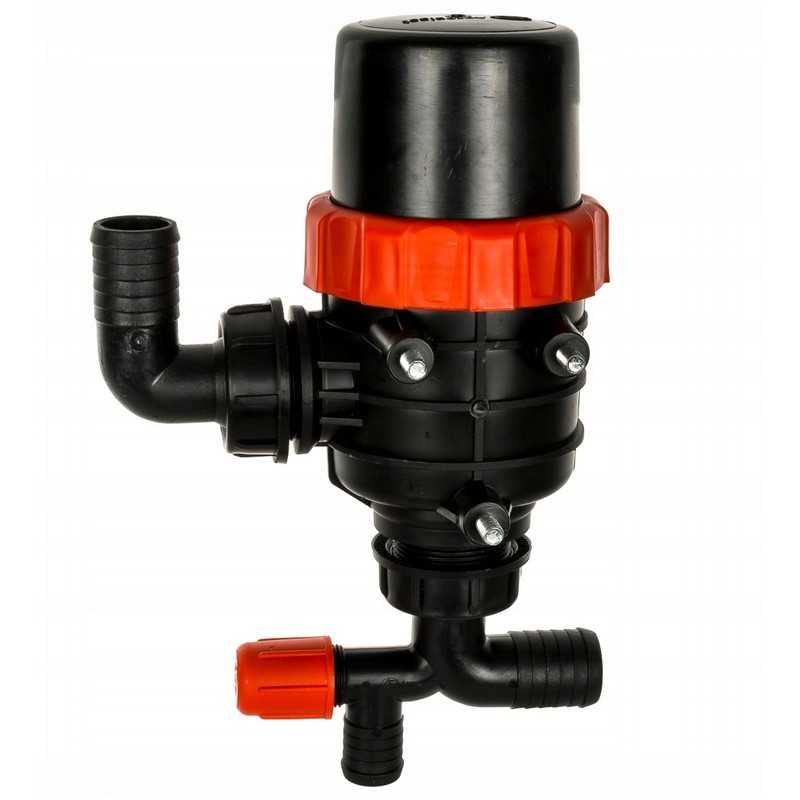 Purkštuvo siurbimo filtras 25 mm žarnai, apačioje