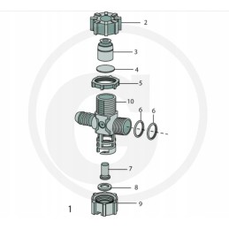 Purkštukų laikiklis purškimo korpusas su laikiklio įvore