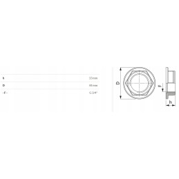 3-4 plokščia PVC jungties veržlė