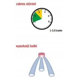 Purškimo antgalis exa 038 120 juodas, 3 skylučių albuce