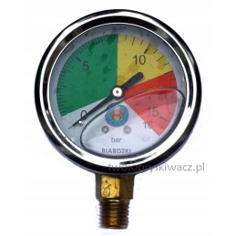 Slėgio matuoklis purkštuvui Biardzki m12x1 5 15bar
