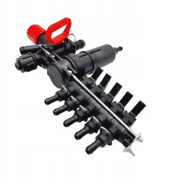 Purškimo vožtuvo skirstytuvas, 5 sekcijos su filtru