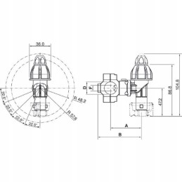 Purkštuko korpusas su laikikliu 1 2 10mm