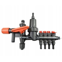 4 sekcijų valdymo vožtuvas su išoriniu filtru