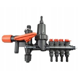 4 sekcijų valdymo vožtuvas su išoriniu filtru