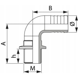Jungties alkūnės jungties sriegis 1 2 colių arag 13 mm