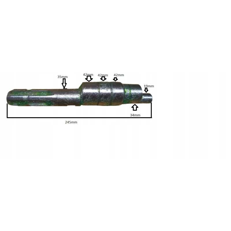 P 120 Tolveri purkštuvo siurblio velenas