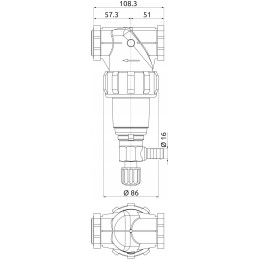 Slėgio filtras, savaime išsivalantis arag vožtuvas