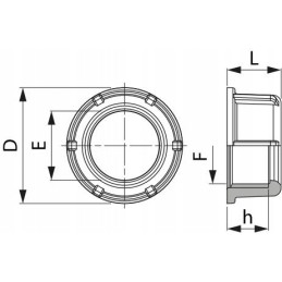 Lizdinė veržlė 1 1 2 colių arag