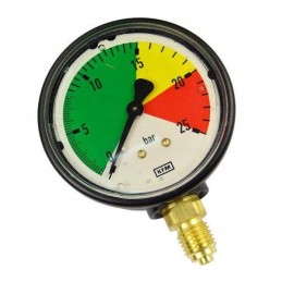 Glicerino manometras 0 25 bar, apatinis KFM jungtis