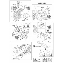 Amazone siurblio dangtelis ar 185 250 280 dalies numeris zf017