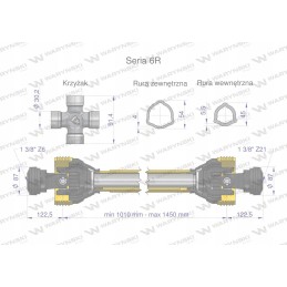 Šarnyrinis ir teleskopinis velenas 1010 1450mm 830nm z21