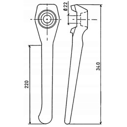 Variklinių akėčių dantis l370 rh116, skirtas lely 116990111