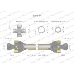 Šarnyrinis ir teleskopinis velenas 910 1300 mm 830 nm ce 202