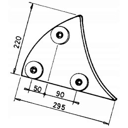 Kairė krūtinė m3451005 skirta Lemken Agriforge Aelem03l