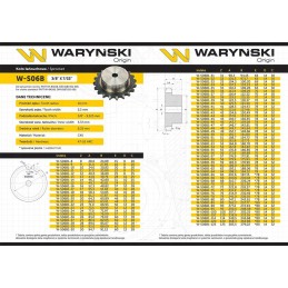 Ritininė grandinėlė 06b 1 r1 3 8 5m Warynski