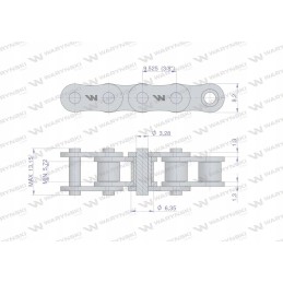 Ritininė grandinėlė 06b 1 r1 3 8 5 m Warynski