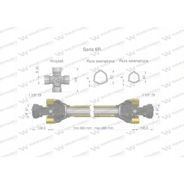 Šarnyrinis ir teleskopinis velenas 660 960 mm 1240 nm ce 202