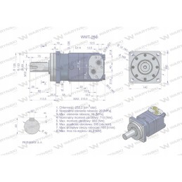 WMT 250 cm3 orbitinis hidraulinis variklis, 200 aps./min