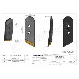 Dešinysis kaltas, sutvirtintas karbidu GB 173331 341 463