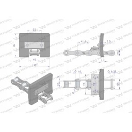 Grūdų tiekimo grandinė 86x110mm Bizon Waryns