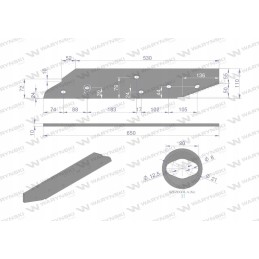 Ilgas dešinysis slydimas, naudojamas virtuvėje, boro plieno velenas