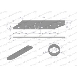 Ilgas dešinysis slydimas, naudojamas virtuvėje, boro plieno velenas