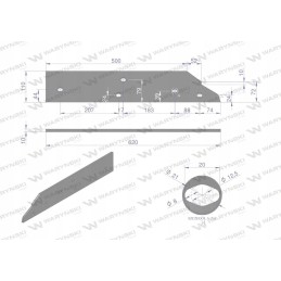 Ilgas kairysis slydimas, naudokite Kuhn 279131, boro plieną