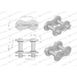 Grandinės užraktas su sandarinimo žiedu ansi a 100 r1 1 1 4 wa