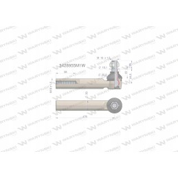 Vairo jungtis 175mm m18x1 5 3428955m1