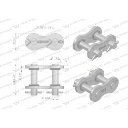 Grandinės užraktas su sandarinimo žiedu ansi a 100 r1 1 1 4 wa