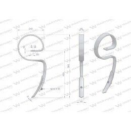 Spyruoklinis dantis SV 45x10 Warynski