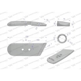 Kaltas, dešiniojo ašmenų gaubtas, kverne naudoti