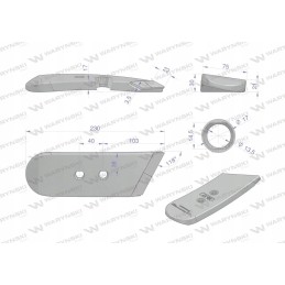 Kaltas, dešiniojo ašmenų gaubtas, kverne naudoti