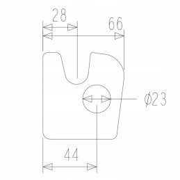 Priekabos dugno angos vyriai iš 3 pusių, 70mm