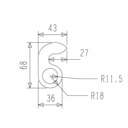 Priekabos dugno angos vyriai iš 3 pusių 83mm
