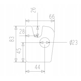 Priekabos dugno angos vyriai iš 3 pusių 83mm