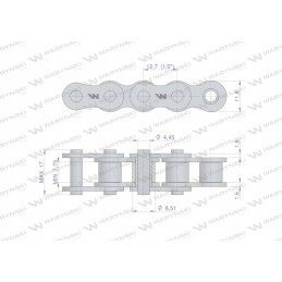 Ritininė grandinėlė 08b 1 r1 1 2 5 m Warynski