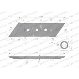 Kaltas, dešiniojo ašmenų gaubtas, naudokite 17