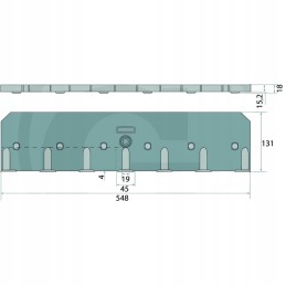 Ištvermės karbido ašmenys pločio 18mm 548x131mm kuh
