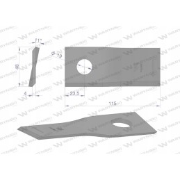 Naudojimo teisė vejapjovės peilis 115x47x4x19
