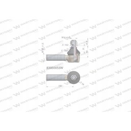 Vairo jungtis 100mm m22x1 5 83930053 warynsk