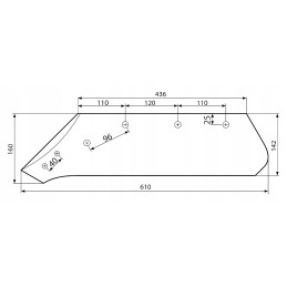Dešinysis peilis 18 Kverneland Agro Wikt 73007