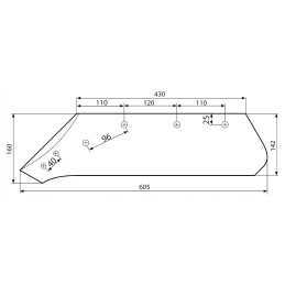 Kairysis peilis 18 Kverneland Agro Wikt 73007